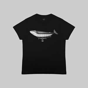 Idee regalo T-Shirt Otto d'Ambra x Feltrinelli - Balena Dirigibile / Connection - tg. S - nera otto d'ambra x Feltrinelli