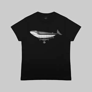 Idee regalo T-Shirt Otto d'Ambra x Feltrinelli - Balena Dirigibile / Connection - tg. M - nera otto d'ambra x Feltrinelli