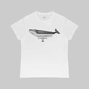 Idee regalo T-Shirt Otto d'Ambra x Feltrinelli - Balena Dirigibile / Connection - tg. M - bianca otto d'ambra x Feltrinelli