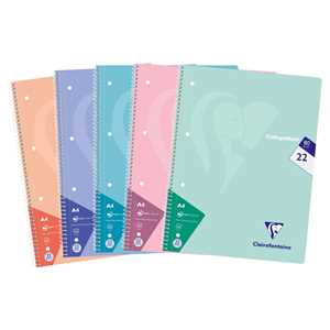 Cartoleria Mimesys College Block A4 160 pagine a quadretti colori assortiti Clairefontaine