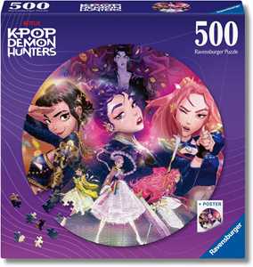 Giocattolo Puzzle Ravensburger K-Pop Demon Hunters Round 500 pezzi Ravensburger