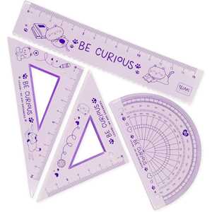 Idee regalo Legami - Set di Geometria, Set con Righello da 15 cm, Squadra 60° da 10 cm, Goniometro 180° per la Scuola, Custodia Inclusa Legami