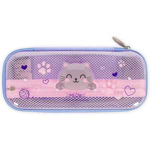 Cartoleria Legami - Astuccio Wonderwow, Tema Kitty, 2 Scomparti e Portapenne interno, Chiusura a Zip, 23x11x5 cm Legami