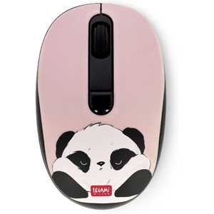 Idee regalo Legami - Mouse Wireless con Ricevitore USB Ultra Compatto, Tema Panda, 3 Opzioni di Velocità, Materiale ABS Legami