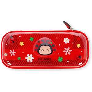 Cartoleria Legami - Astuccio Wonderwow, Tema Ladybug, 2 Scomparti e Portapenne interno, Scomparto interno con Tessuto a Rete Legami