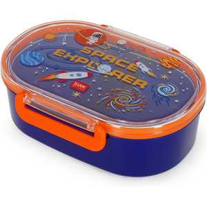 Idee regalo Legami - Contenitore Porta Merenda, Tema Space, 1 Snack Box con Divisiorio removibile, Chiusura a Clip Legami