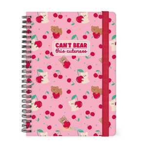 Cartoleria Agenda 16 mesi 2027 settimanale spiralata Legami Large Teddy Bear Cherry Pink Legami
