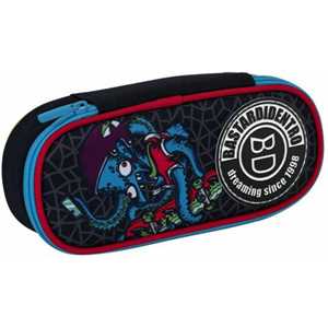 Cartoleria Astuccio ovale con zip Round Plus Bastardidentro, Jet Black - 23 x 10 x 5,5 cm Bastardidentro