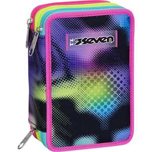 Cartoleria Astuccio 3 Zip Seven Write Down, 12,5 x 20 x 7 cm Seven
