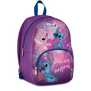Cartoleria Zaino scuola asilo, Seven, Lilo & Stitch, due zip, viola, 14 L Lilo & Stitch