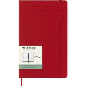 Cartoleria Agenda Moleskine 18 mesi settimanale notebook large rossa rigida Moleskine