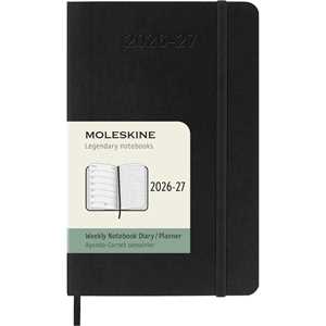 Cartoleria Agenda Moleskine 18 mesi settimanale notebook pocket nera morbida Moleskine