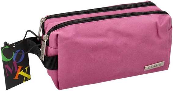 Cartoleria Astuccio 2 zip monocolore Malva Comix Comix