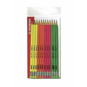 Cartoleria Matita in grafite - STABILO Swano fluo - Pack da 12 - Colori assortiti Stabilo