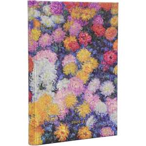 Cartoleria Agenda 2027 18 mesi, Monets Chrysanthemums, Midi, Horizontal Paperblanks