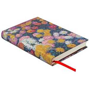 Cartoleria Diario taccuino a copertina rigida Paperblanks, Bianco, Mini, I Crisantemi di Monet, 9 x 14 cm Paperblanks